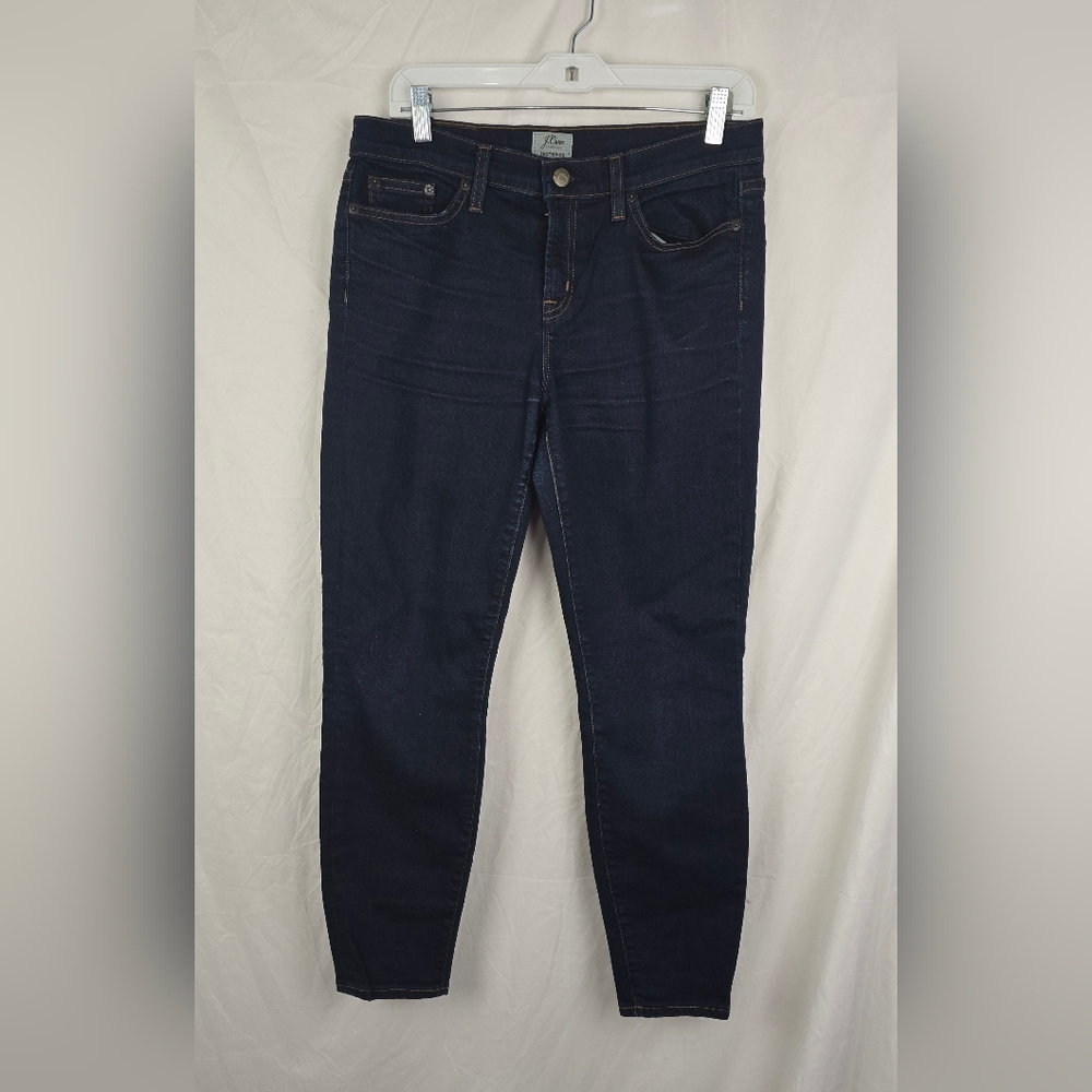 J. Crew Toothpick Jean In Classic Rinse Women's Blue Denim sz 30